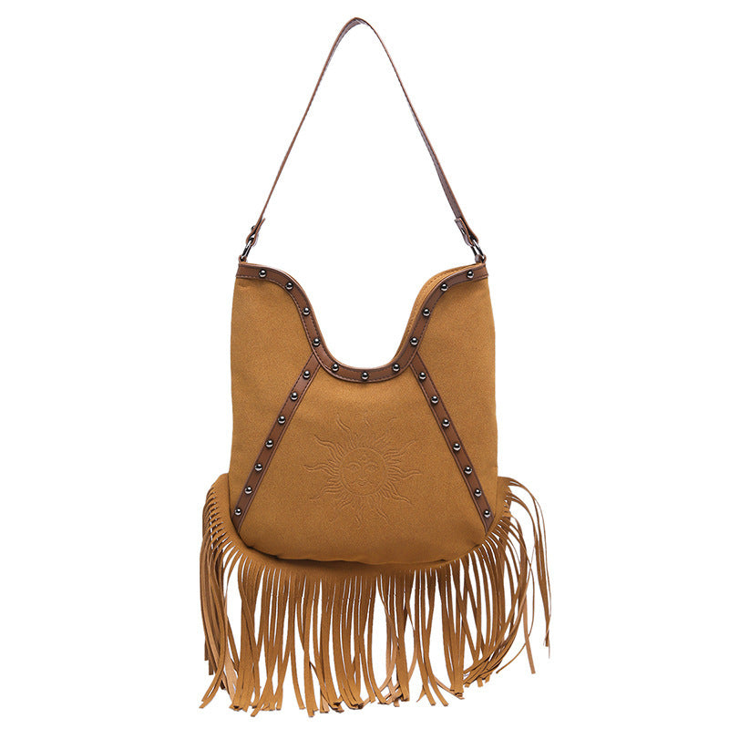 Fashion Rivet Shoulder Large-capacity Crossbody Bag - Enfance-Heureuse