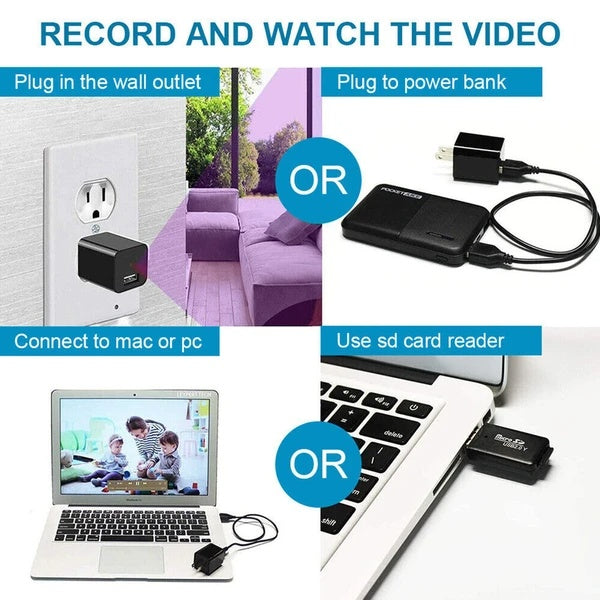 Mini Hidden Camera Home Security Nanny Cam Full HD 1080P DVR Night Vision Audio - Enfance-Heureuse