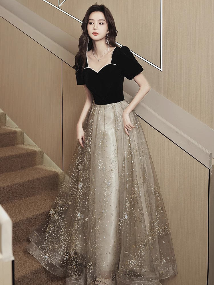 Women's French Light Luxury And Luxurious Black Evening Dress - Enfance-Heureuse