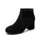 Black Martin Boots Shoes Women Thick Heels - Enfance-Heureuse