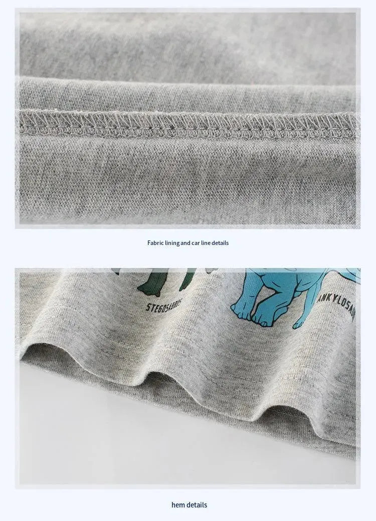 Long Sleeved Cotton Dinosaur Boy Base Shirt - Enfance-Heureuse